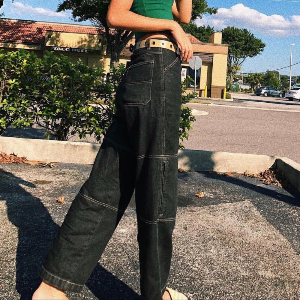 Cargo Wide Leg Jeans